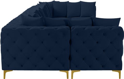 Westmount Navy Velvet Modular Sectional Sec7A