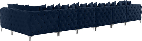 Westmount Navy Velvet Modular Sectional Sec7B