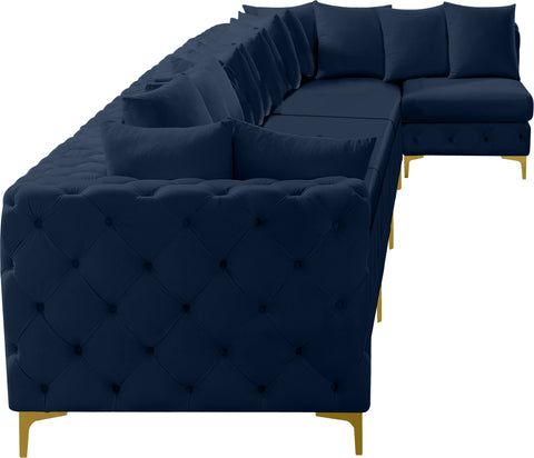 Westmount Navy Velvet Modular Sectional Sec7B