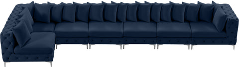 Westmount Navy Velvet Modular Sectional Sec7B