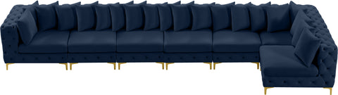Westmount Navy Velvet Modular Sectional Sec7B