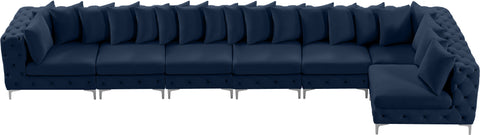 Westmount Navy Velvet Modular Sectional Sec7B
