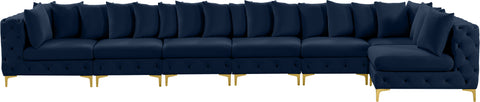 Westmount Navy Velvet Modular Sectional Sec7B