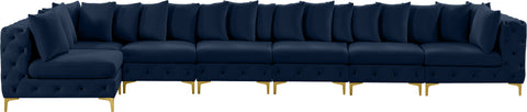 Westmount Navy Velvet Modular Sectional Sec7B