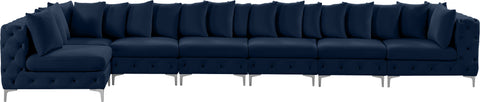 Westmount Navy Velvet Modular Sectional Sec7B