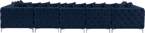 Westmount Navy Velvet Modular Sectional Sec7C
