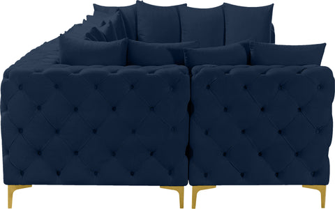 Westmount Navy Velvet Modular Sectional Sec7C