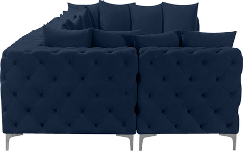 Westmount Navy Velvet Modular Sectional Sec7C