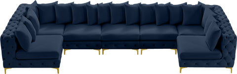 Westmount Navy Velvet Modular Sectional Sec7C