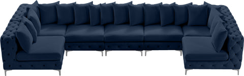 Westmount Navy Velvet Modular Sectional Sec7C