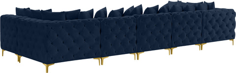 Westmount Navy Velvet Modular Sectional Sec7C