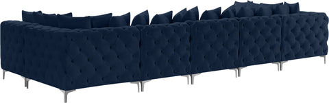 Westmount Navy Velvet Modular Sectional Sec7C