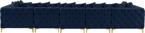 Westmount Navy Velvet Modular Sectional Sec7C