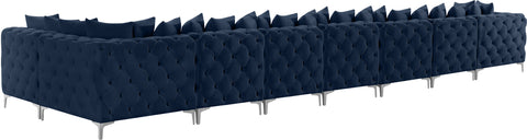 Westmount Navy Velvet Modular Sectional Sec8B
