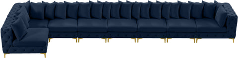 Westmount Navy Velvet Modular Sectional Sec8B