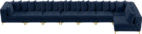 Westmount Navy Velvet Modular Sectional Sec8B