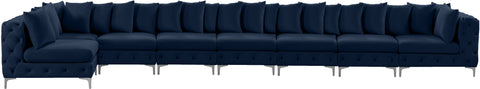 Westmount Navy Velvet Modular Sectional Sec8B