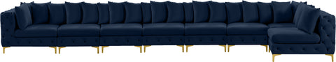 Westmount Navy Velvet Modular Sectional Sec8B