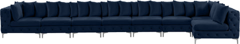 Westmount Navy Velvet Modular Sectional Sec8B