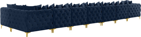Westmount Navy Velvet Modular Sectional Sec8B