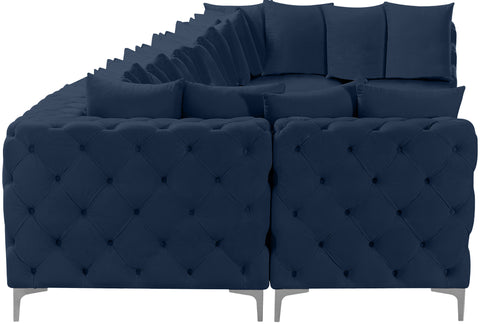 Westmount Navy Velvet Modular Sectional Sec9A
