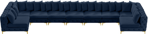 Westmount Navy Velvet Modular Sectional Sec9A