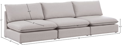 Winston Beige Durable Linen Textured Modular Sofa S120A