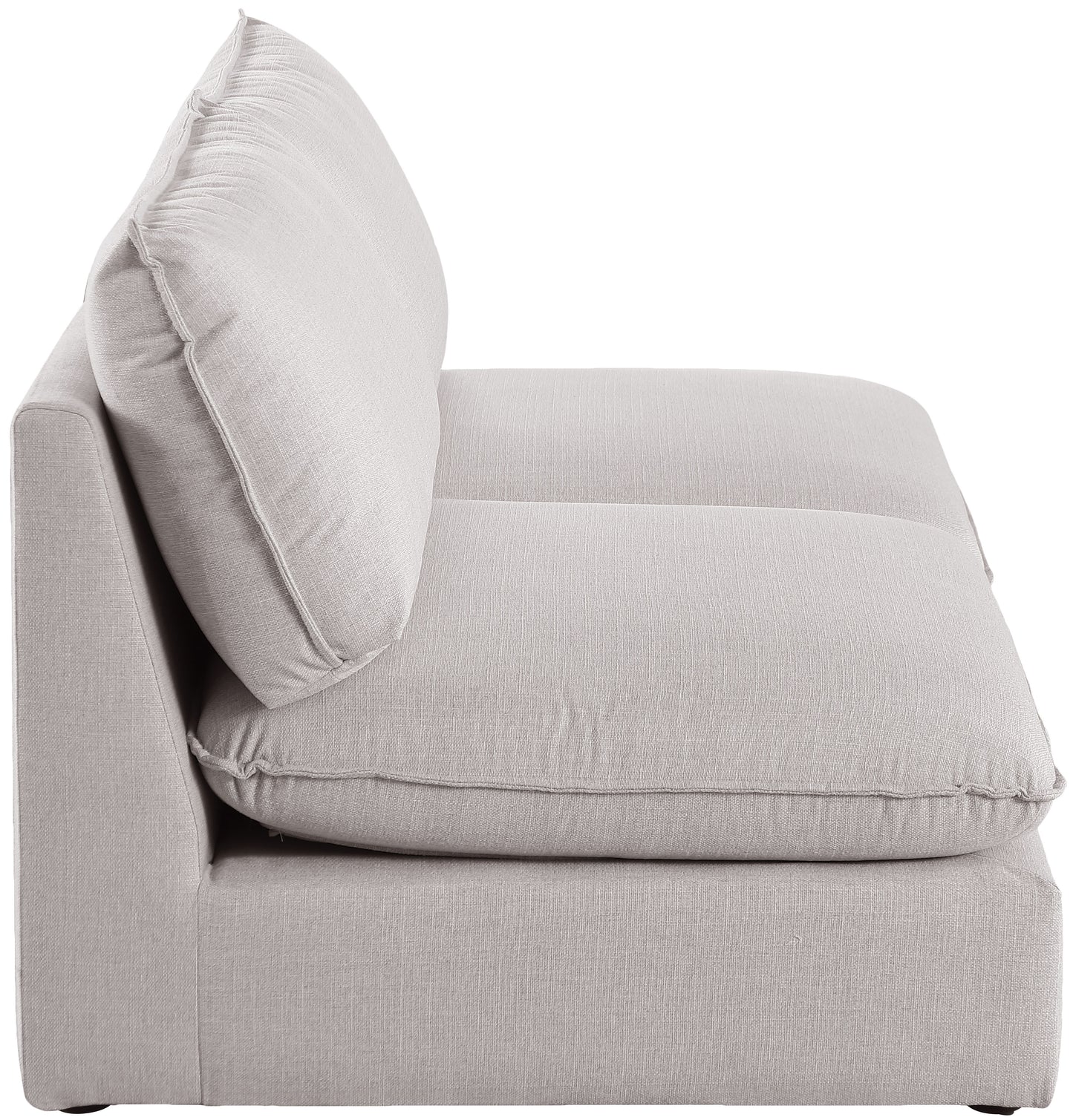 winston beige durable linen textured modular sofa s80a