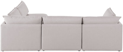 Winston Beige Durable Linen Textured Modular Sectional Sec4A