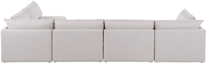 Winston Beige Durable Linen Textured Modular Sectional Sec5A