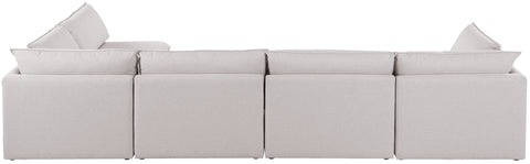 Winston Beige Durable Linen Textured Modular Sectional Sec5A