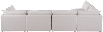 Winston Beige Durable Linen Textured Modular Sectional Sec5A