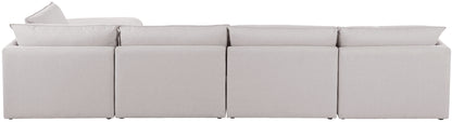 Winston Beige Durable Linen Textured Modular Sectional Sec5B