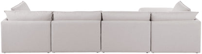 Winston Beige Durable Linen Textured Modular Sectional Sec5B