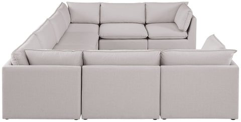 Winston Beige Durable Linen Textured Modular Sectional Sec8A
