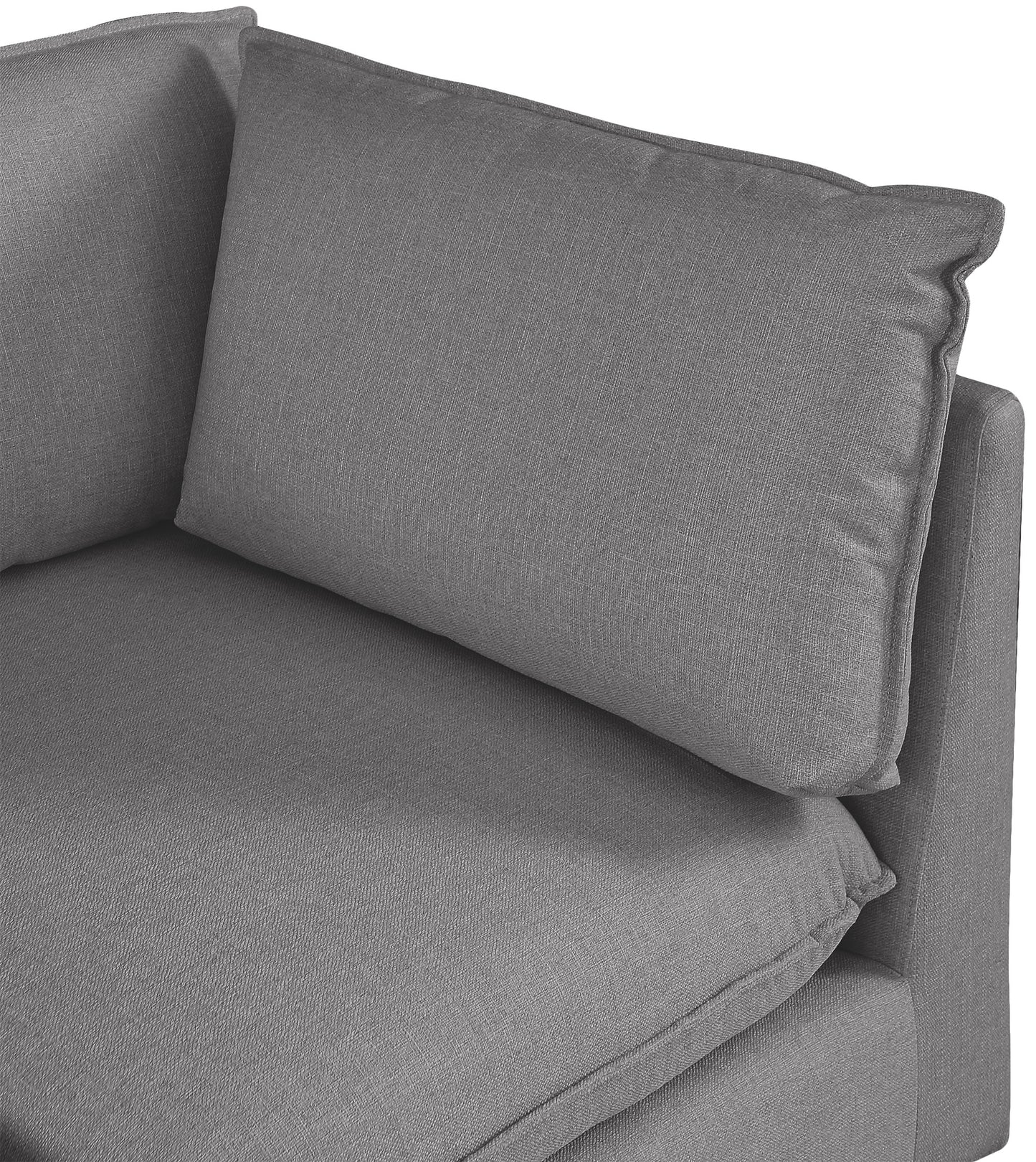 winston grey durable linen textured corner chair corner