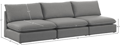 Winston Grey Durable Linen Textured Modular Sofa S120A