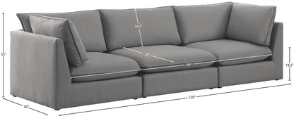 Winston Grey Durable Linen Textured Modular Sofa S120B