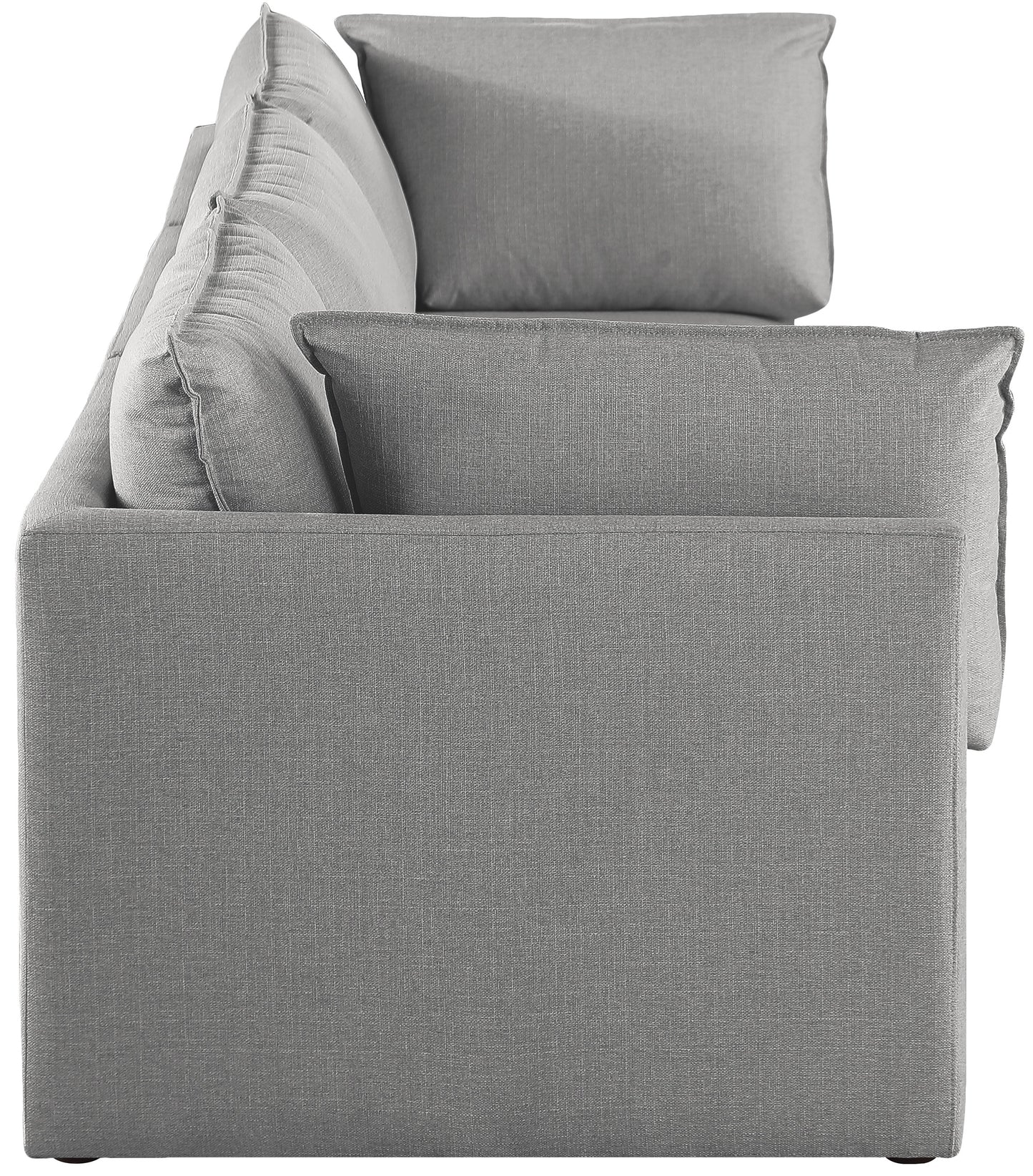 winston grey durable linen textured modular sofa s120b