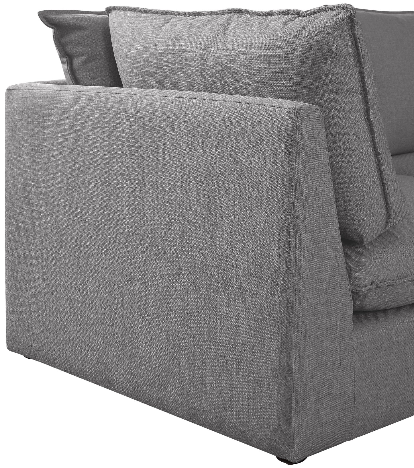 winston grey durable linen textured modular sofa s120b