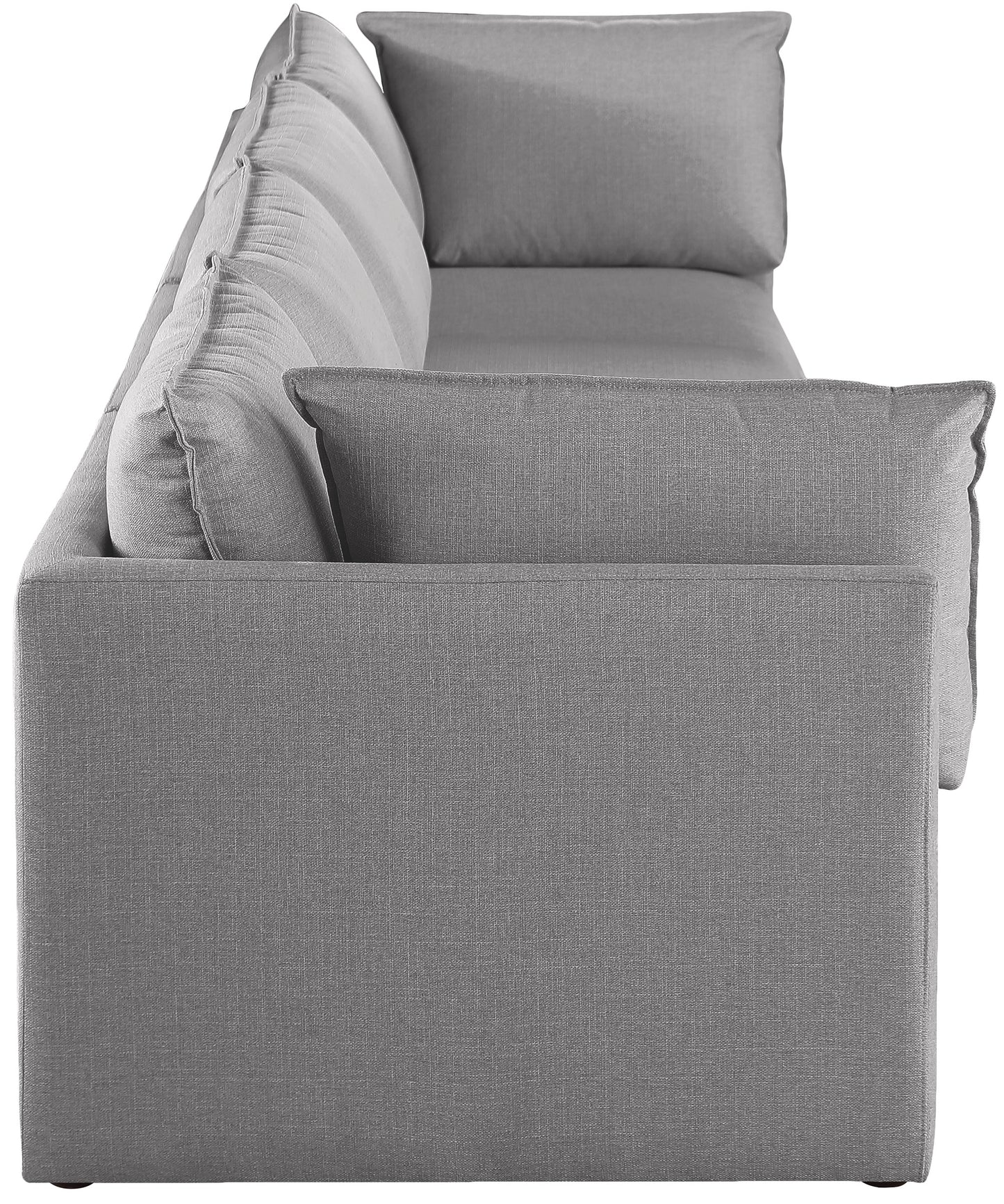 winston grey durable linen textured modular sofa s160b