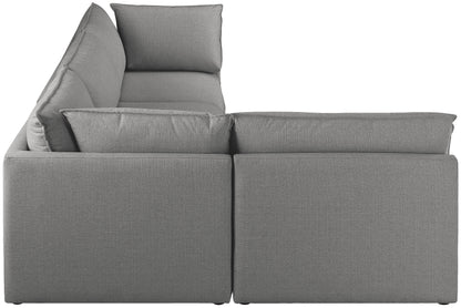 Winston Grey Durable Linen Textured Modular Sectional Sec4A