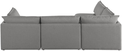 Winston Grey Durable Linen Textured Modular Sectional Sec4A