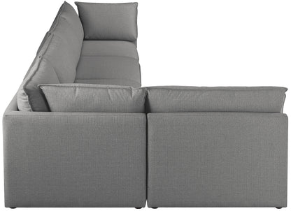 Winston Grey Durable Linen Textured Modular Sectional Sec5A