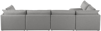 Winston Grey Durable Linen Textured Modular Sectional Sec5A