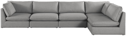 Winston Grey Durable Linen Textured Modular Sectional Sec5A