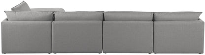 Winston Grey Durable Linen Textured Modular Sectional Sec5B