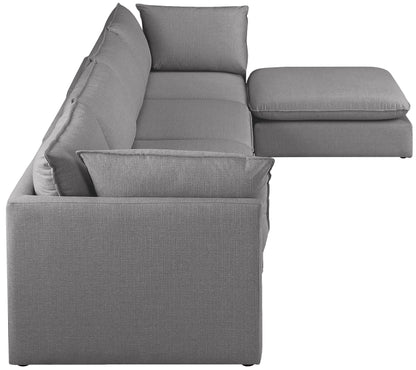 Winston Grey Durable Linen Textured Modular Sectional Sec5B