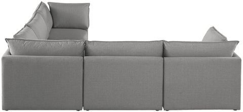 Winston Grey Durable Linen Textured Modular Sectional Sec5D
