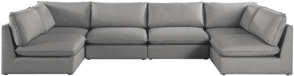 Winston Grey Durable Linen Textured Modular Sectional Sec6C